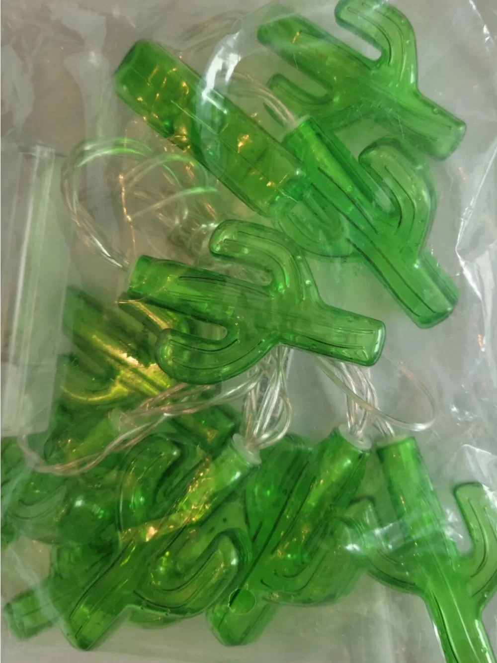 Lot Of 3 Cactus 10ct String Lights Battery Powered Summer Bullseye Playground